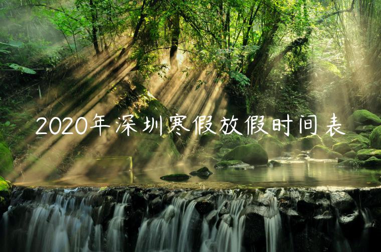 2020年深圳寒假放假时间表